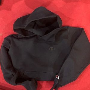 Kid’s Size Medium 7-8 Black Champion Hoodie Sweatshirt GUC